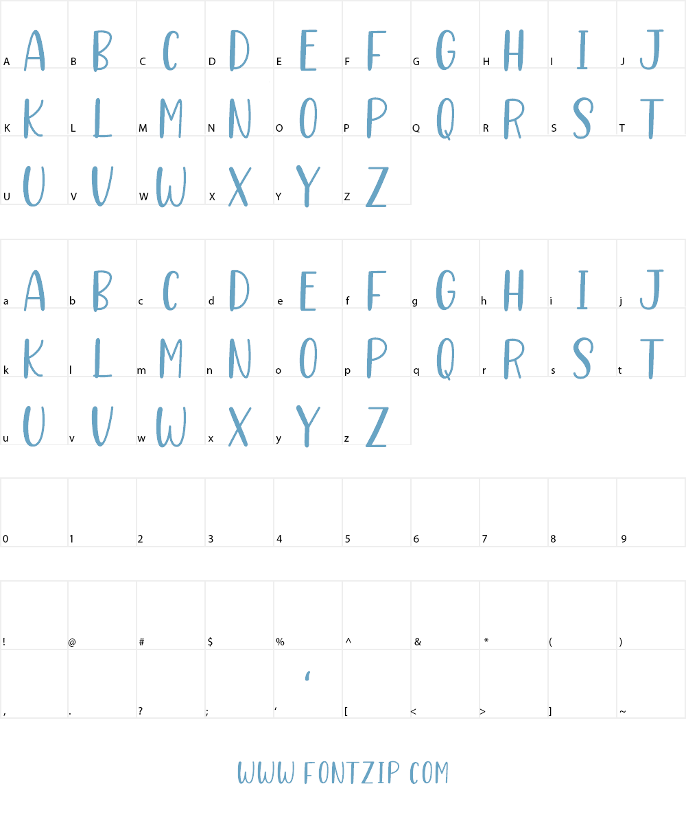 Better Caramel Font Character